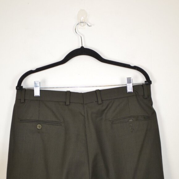 Bachrach Mens 42R Wool 2 Piece Suit Double Breasted Tweed Pleated Button Pockets - Picture 12 of 13